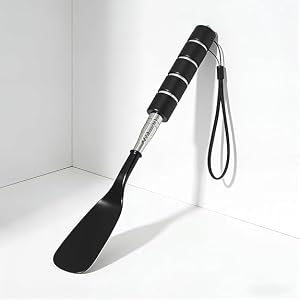 1 Piece Telescopic Shoe Horn, Long Handle Adjustable Extendable Helper, Stainless Steel Portable Wear Assist for Men, Women,