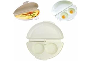 Microwave Egg Cooker/Poacher Omelet Maker/Steamer Pan Home Kitchen Mold Tool for Sandwiches, Omelets, & Scrambled Eggs (White