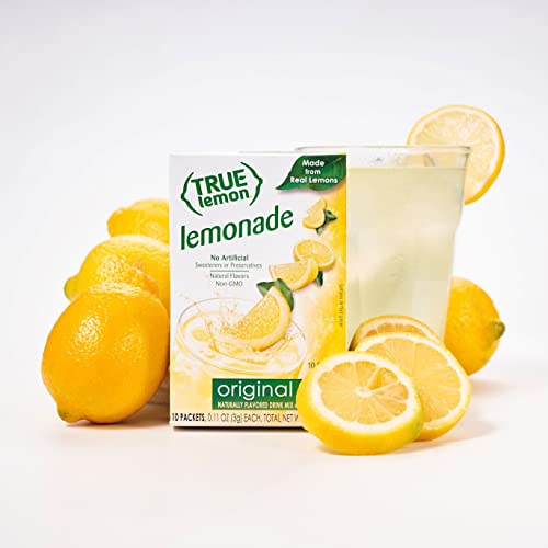 TRUE LEMON Original Lemonade Drink Mix Made from Real Lemon No
