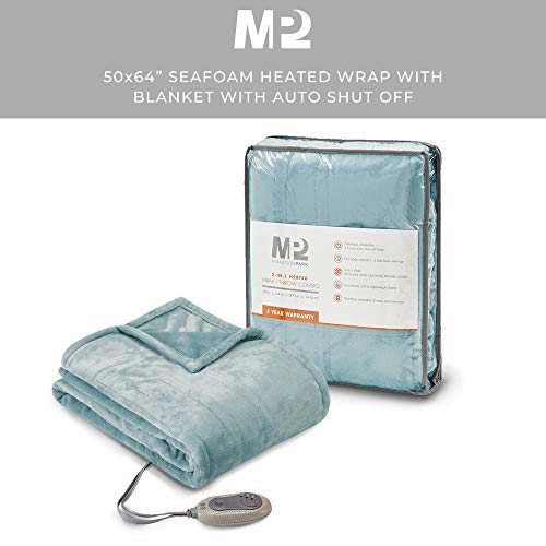 MP2 Fleece Heated Blanket Wrap Shawl, Wearable Electric Poncho Throw