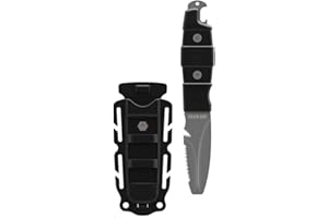 GEAR AID Akua Blunt Tip Paddle Knife with Serrated 3” Blade and Sheath