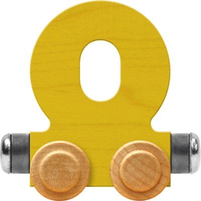 Maple Landmark NameTrains Bright Letter Car O - Made in USA (Yellow)