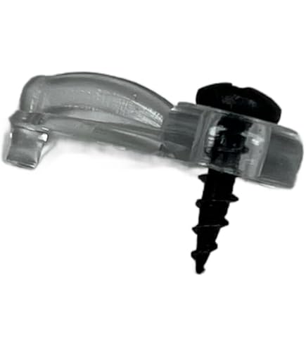 Hafele Glass Panel Retainer Clips 8-Pack - 5/32" Offset, Clear Plastic For Window Inserts & Mirrors