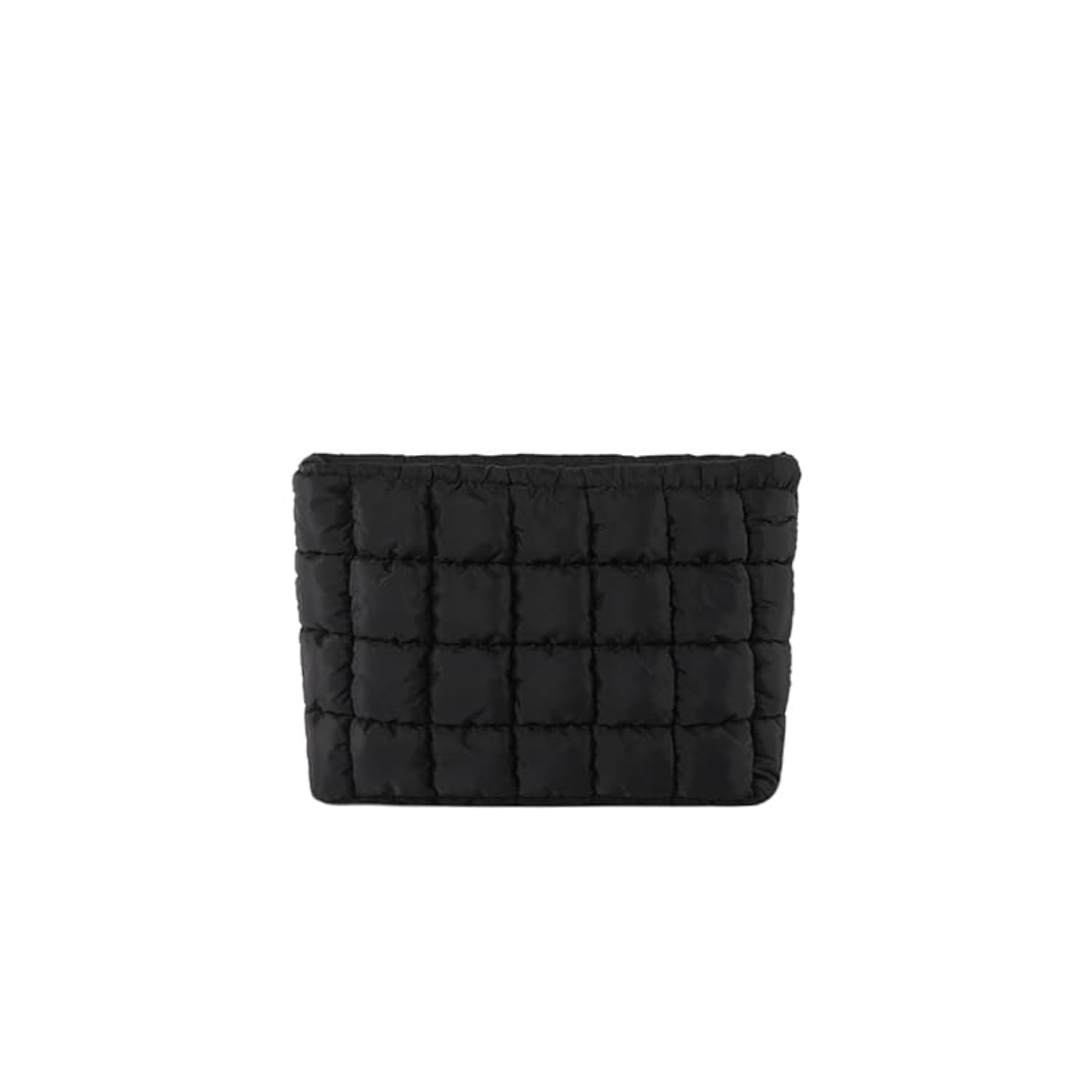HFLZBRO Puffy Quilted Makeup Bag, Travel Cosmetic Bag for Women, Toiletry Organizer Pouch, Clutch, Black — image 1