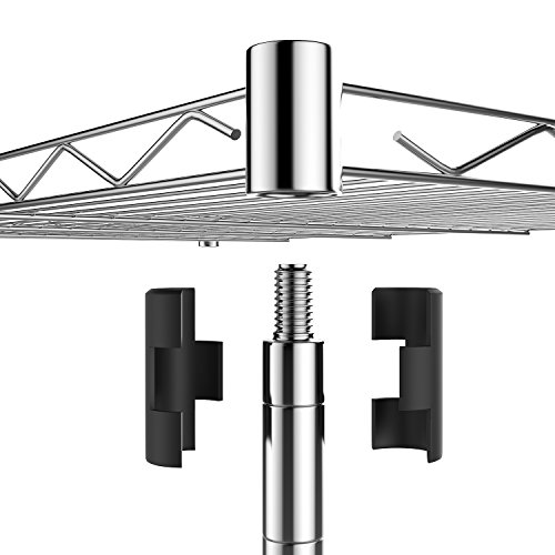 BATHWA 5Tier Wire Shelving Unit, Steel Heavy Duty Shelving Rack on