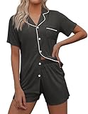 Ekouaer Sleep Set Women's Pajama Top and Pj Boxer