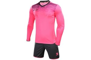 KELME Men Women Padded Goalkeeper Jersey and Shorts, Youth Soccer Goalie Shirt Long Sleeve, Adult Keeper Uniform Kit