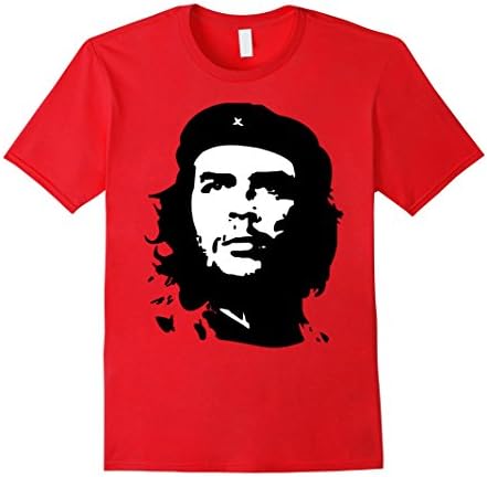 Mens Che Guevara Face T Shirt Large Red