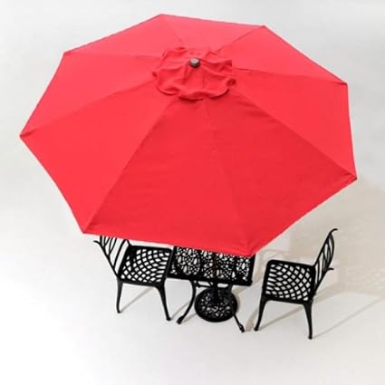 Amazon Com 8 Ft Patio Umbrella Replacement Sunshade Canopy Outdoor Top Red 8 Foot 8 Ft Polyester 8 Rib Umbrella Replacement Canopy Air Vented Top Uv Protect Sun Shade Water Resistant For Outdoor Patio