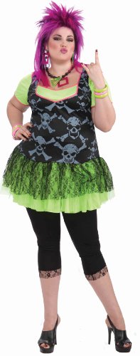 Forum Novelties Women's 80's Punk Lady Plus Size Costume