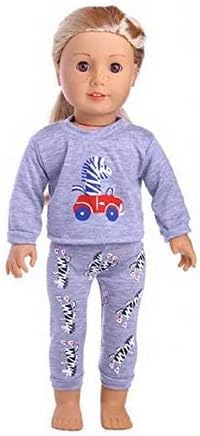 LOTONJT Doll Pajamas Sleepwear PJS Clothes Beautiful Dolls Clothes for 18 Inch Journey Girl Doll Children Gift(Pink Giraffe)