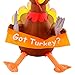 4 Foot Inflatable Thanksgiving Turkey with Pilgrim Hat, Got Turkey Sign with Knife and Fork LED Lights Indoor Outdoor Yard Lawn Decoration - Fun Autumn Holiday Harvest Tom Blow Up Dinner Party Display