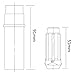 ZY WHEEL 51mm 2'' Long 9/16-18 Thread Size Set of 32pcs Small Diameter Spline Drive Black Lug Nuts Closed End with 2 Keys fit Dodge Dakota 05-11 Durango 04-09 Ram 1500 2500 3500