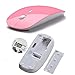 Tenflyer Optical Wireless Mouse 2.4G Receiver Ultra-thin Mouse for Computer PC Laptop Desktop (Pink)