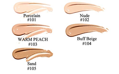 PHOERA Concealer Foundation,Matte Oil Control Concealer Foundation Cream,Long Lasting Waterproof Matte Liquid Foundation (Sand105)