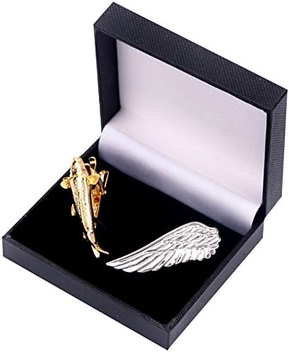 2pc Metal Alloy Mens Fashion Tie Clips Pins and Tie Bar Set for Skinny Neckties for Gifts (Set 7)