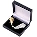 2pc Metal Alloy Mens Fashion Tie Clips Pins and Necktie Bar Silver Gold Tone Set for Skinny Neckties with Gift Box