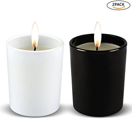 LOHOTEK Scented Candle, Pack of 2 Candles - Gardenia, Vanilla Candle for Stress Relief, 100% Natural Eco-friendly Soy Wax, Small Glass
