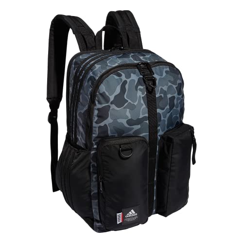 adidas Iconic Stripe Backpack, Nomad Camo Grey/Black, One Size