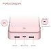 Yoobao 20000mAh Power Bank High Capaicty Portable Charger External Battery Pack Dual USB Output Powerbank Cell Phone Battery Backup Charger Compatible Smartphone Cellphone Tablets - Pink