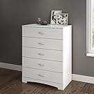 South Shore Grace Collection 5-Drawer Chest, Pure White