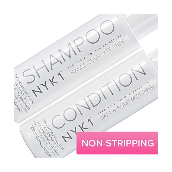 Salt-Sulphate-Free-Shampoo-and-Conditioner-500ml-x2-BEST-Hair-Aftercare-for-Extensions-Hair-Colour-and-Keratin-Kit-Treatment-Straightening-Fix-Damaged-Prolong-Straight-After-Care-Paraben-Free Salt Sulphate Free Hair Shampoo And Conditioner (500ml x2) Sulfate Free Shampoo And Conditioner Sets Hair Aftercare for…