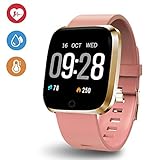 EpochAir Fitness Tracker,IP67 Waterproof Activity Tracker with Heart Rate Monitor,1.3 inch Screen Smart Watch Long battety Step Counter,Calorie Counter,Pedometer Watch for Men Woman