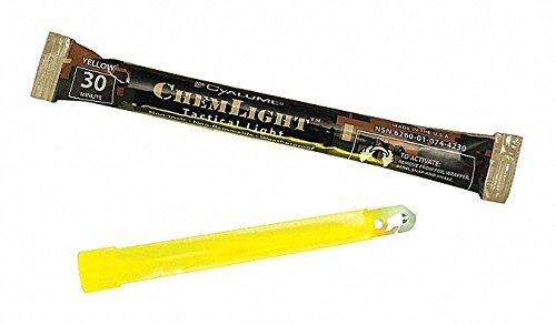 Yellow Lightstick, 6" Length, 1/2 hr. Duration, 500 PK