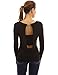 PattyBoutik Women's Cowl Neck Faux Crystal Backless Top
