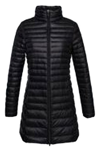 ouxiuli Women's Winter Fashion Casual Long Puffer Coat Black M