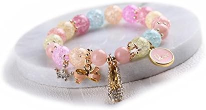 Ice Crack Crystal Korean Style Charm Bracelet Crystal Shoe Bow Tie Crown Star (Colorful)