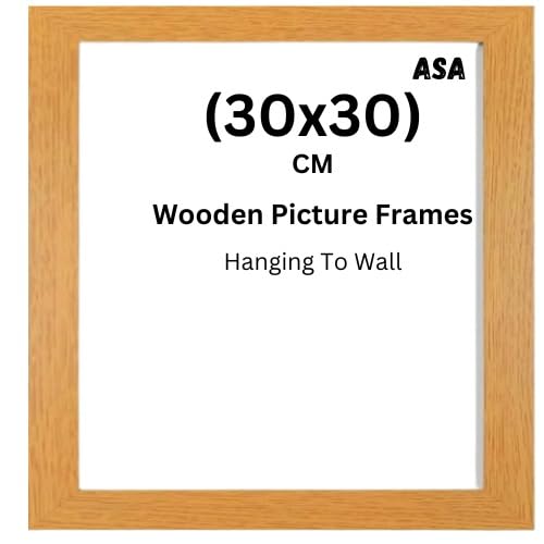 30x30 Modern Photo Frame Wooden Picture Frames MDF Portrait or Landscape Wall Mountable Poster Certificate Frames White Black Oak (Oak, 30x30)