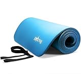 YES4ALL 1/2-Inch Extra Thick High 72-Inch Long High Density NBR Exercise Yoga Mat for Pilates, Fitness & Workout with Carrying Strap