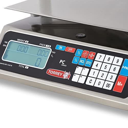 TORREY PC80LT HS Electronic Price Computing Scale, 80 Lb, Direct Access