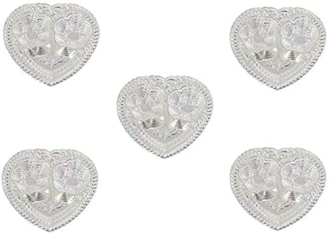 Ekavya Hindu Temple German Silver Pan Shape Puja Thali for Rituals Set, Gift & Indian