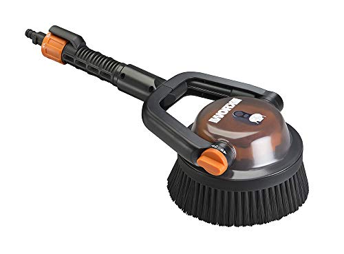 WORX, Quick Snap Connection WA1821 Hydroshot Adjustable Outdoor Power Scrubber (Hard Bristles, Black