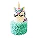 Unicorn Cake Topper with Eyelashes + Headband + Cake Recipe eBook, Gold Horn Party Supplies Birthday Toppers