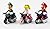 New Set of Super Mario Bros 2" Kart Pull Back Car Figure kid's gifts