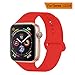 YANCH Compatible with for Apple Watch Band 38mm 40mm, Soft Silicone Sport Band Replacement Wrist Strap Compatible with for iWatch Series 4/3/2/1, Nike+,Sport,Edition,M/L,Size,Red