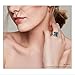 SZJINAO Sterling Sliver Rings Vintage Synthetic Blue Topaz Big Stone Rings for Women Silver Jewelry Wedding Gift