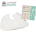 Bamboo Terry Drool Bibs. Waterproof 4-Piece Set For Baby by Wonderful Walrus. Natural - Simple - Classic. 2 Reversible, Ultra Soft & Absorbent Layers. In White for Ideal Unisex Gift or to Decorate.