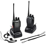 GoTalkie Two-Way Radios 400-470MHz CTCSS/DCS Walkie Talkies 2 FM Transceivers with Batteries, Chargers, Antennas, Belt Clips, Hand Straps & Earpieces Great for Adults & Kids