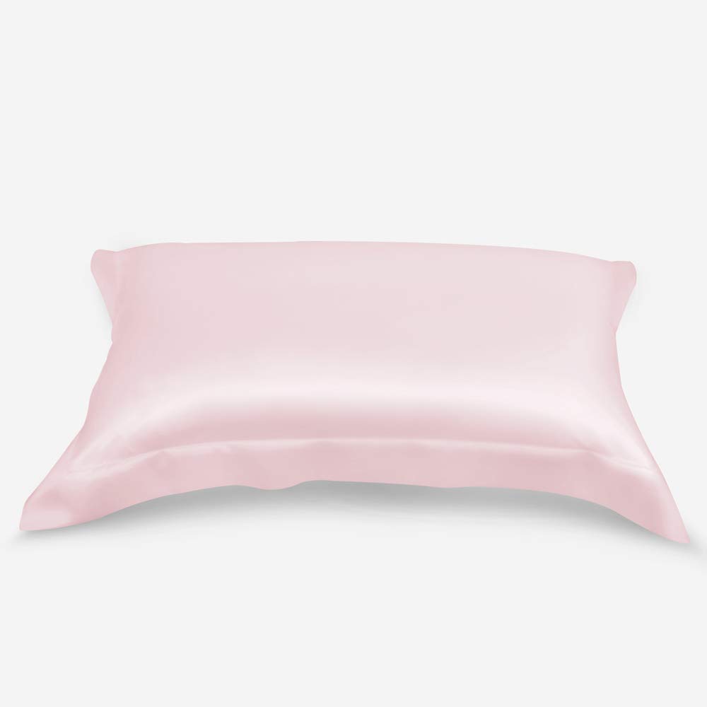 Waterlily 100% Mulberry Silk Pillowcase Oxford Pillowcases for Hair and Skin Envelope 50x75cm Both Sides 19momme Charmeuse Soft Natural Organic Luxury Pillow Case Cover (1, Blush Pink)
