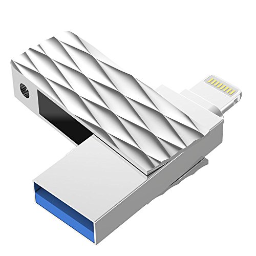 iPhone Lightning Flash Drive, Suntrsi jump drive External Memory Storage Lightning Memory Stick Pen Drive OTG Flash Drive Compatible to iPhone,iPad,iPod,Mac and PC (32G Silver) - Thumbnail 7