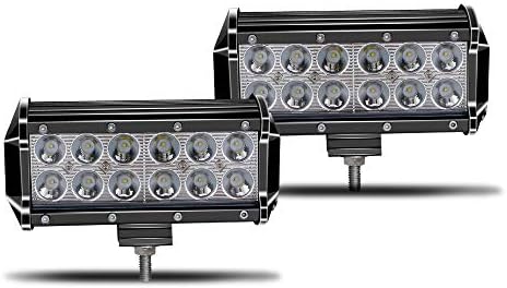 Terrain Vision 6" 7" Inch 36W Led Light Bar Spot Beam Offroad LED Lights Backup Bumper Front Grille Guard Light for ATV Truck Jeep Wrangler Dodge Chevy Ford F150 F250 Tractor Toyota 12V 24V Vehicle