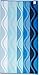 Arus Jacquard Woven Turkish Terry Cotton Beach Towel, Waves, Blue, 36x64