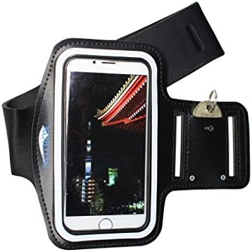 The Best Ninja Armband for Runners Korton - iPhone 6 Holder [4.7 inch] [Full touch screen control] for sports - running jogging cycling, key holder waterproof (protection from rain) stretchable fabric clear cover sweat-proof key-holder slot flexible anti-slip protection
