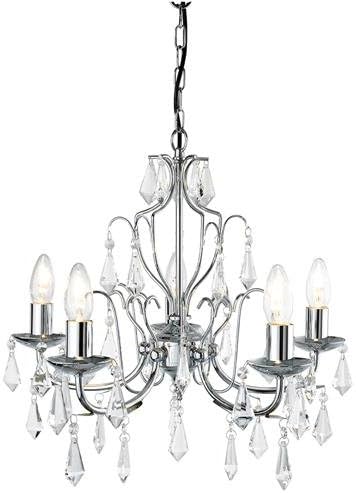 MARTINA Chandelier [ Searchlight 5 Light - 6945-5CC ]