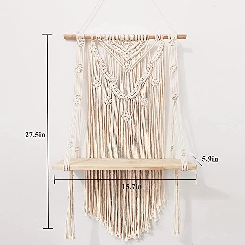 Macrame Wall Hanging Shelves,Macrame Shelf Boho Shelf,Macrame Wall