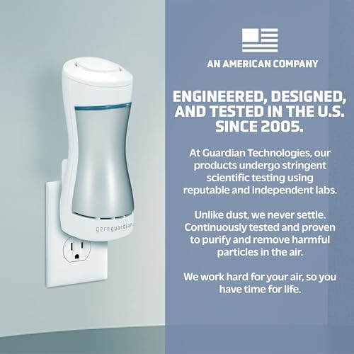 GermGuardian GG1000 Pluggable UV-C Sanitizer and Deodorizer, Kills Germs, Freshens Air and Reduces Odors from Pets, Smoke, Mold, Cooking and Laundry, 2-Pack